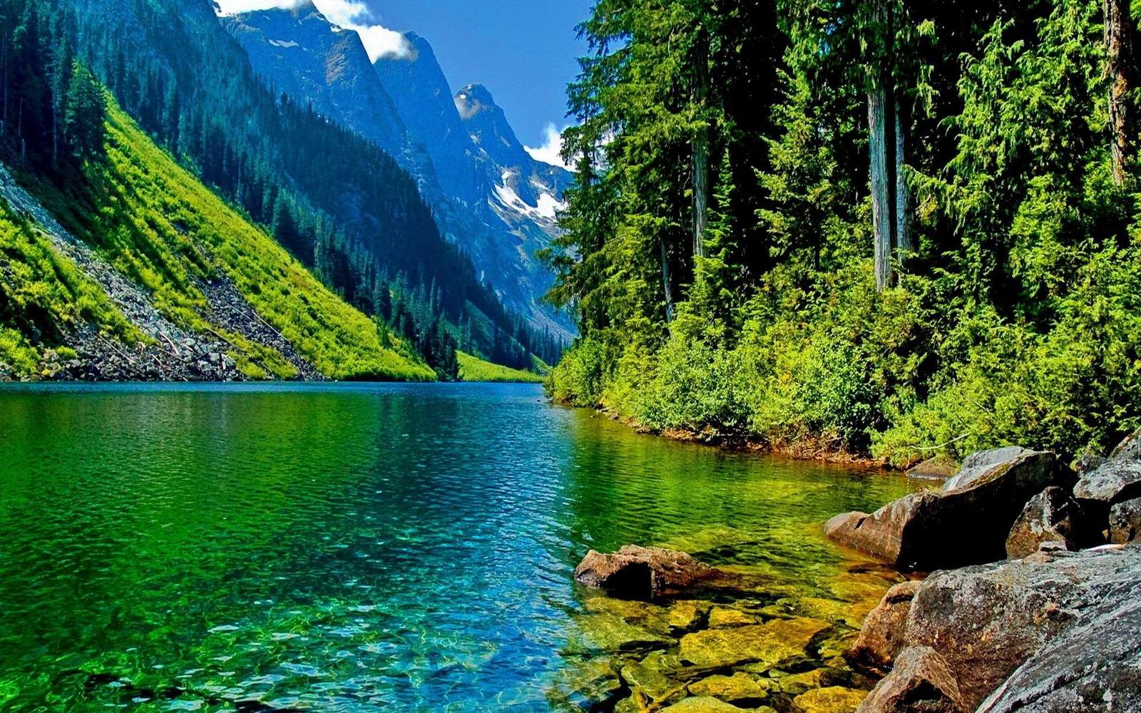 Blue Lake puzzle online from photo