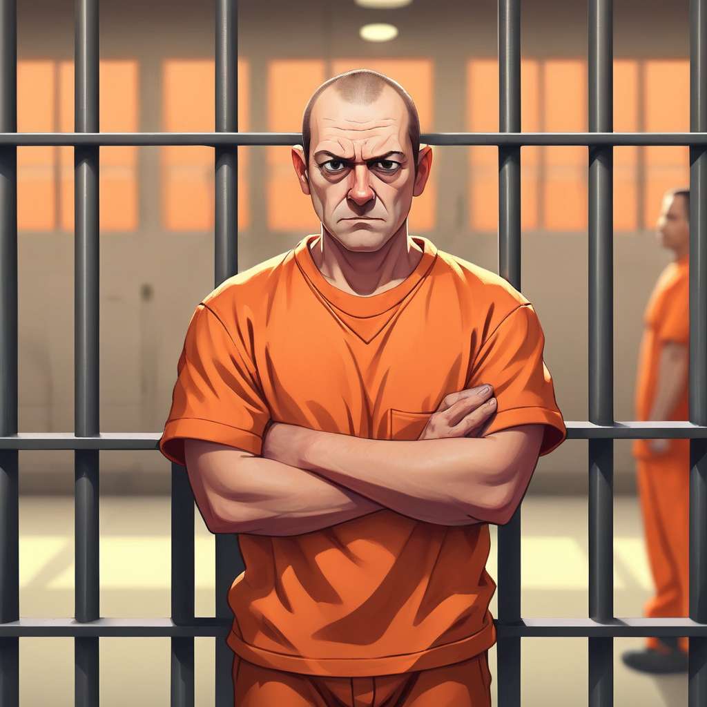 Prisoner inside the jail puzzle online from photo
