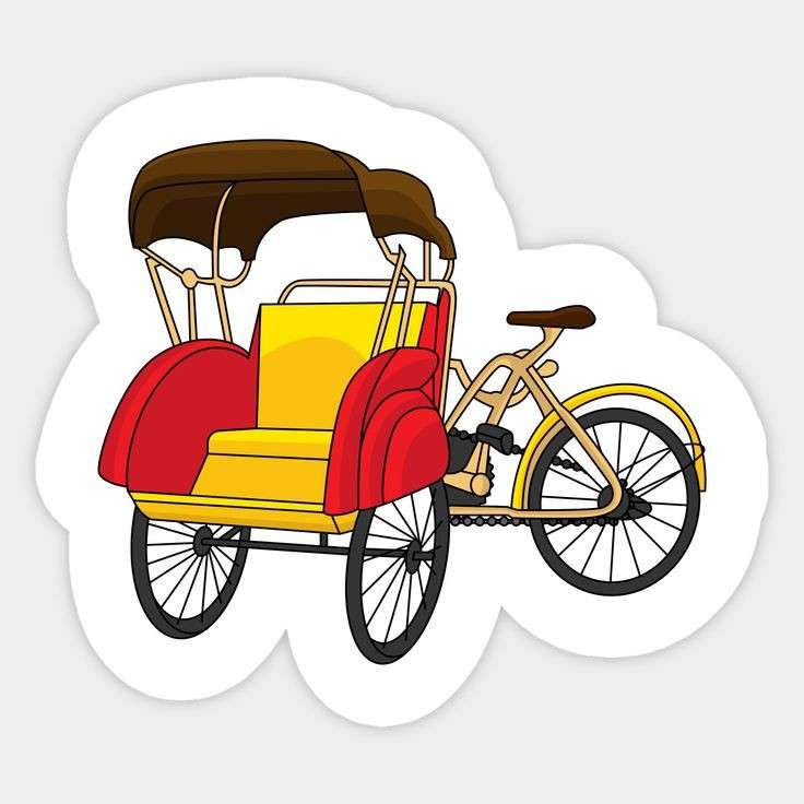 Puzzel Becak online puzzel