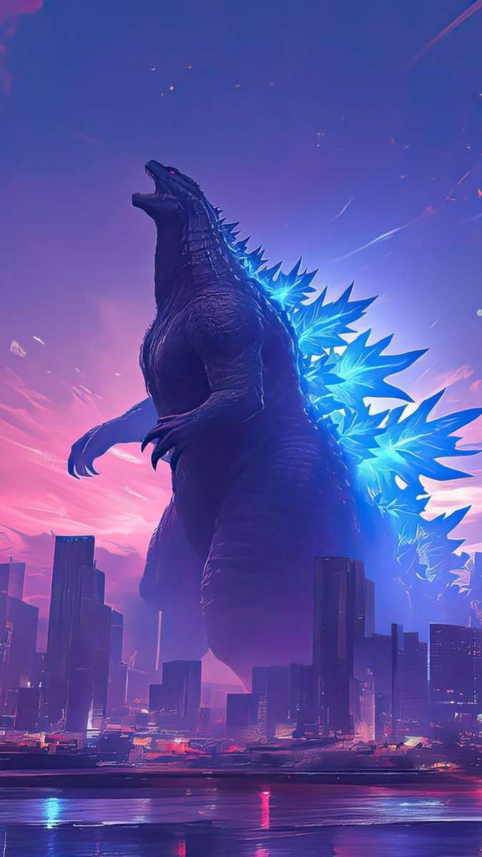 Godzilla puzzle online a partir de fotografia