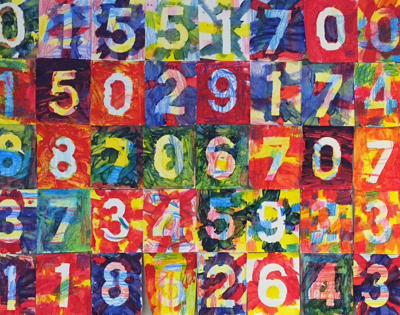 Números em cores puzzle online