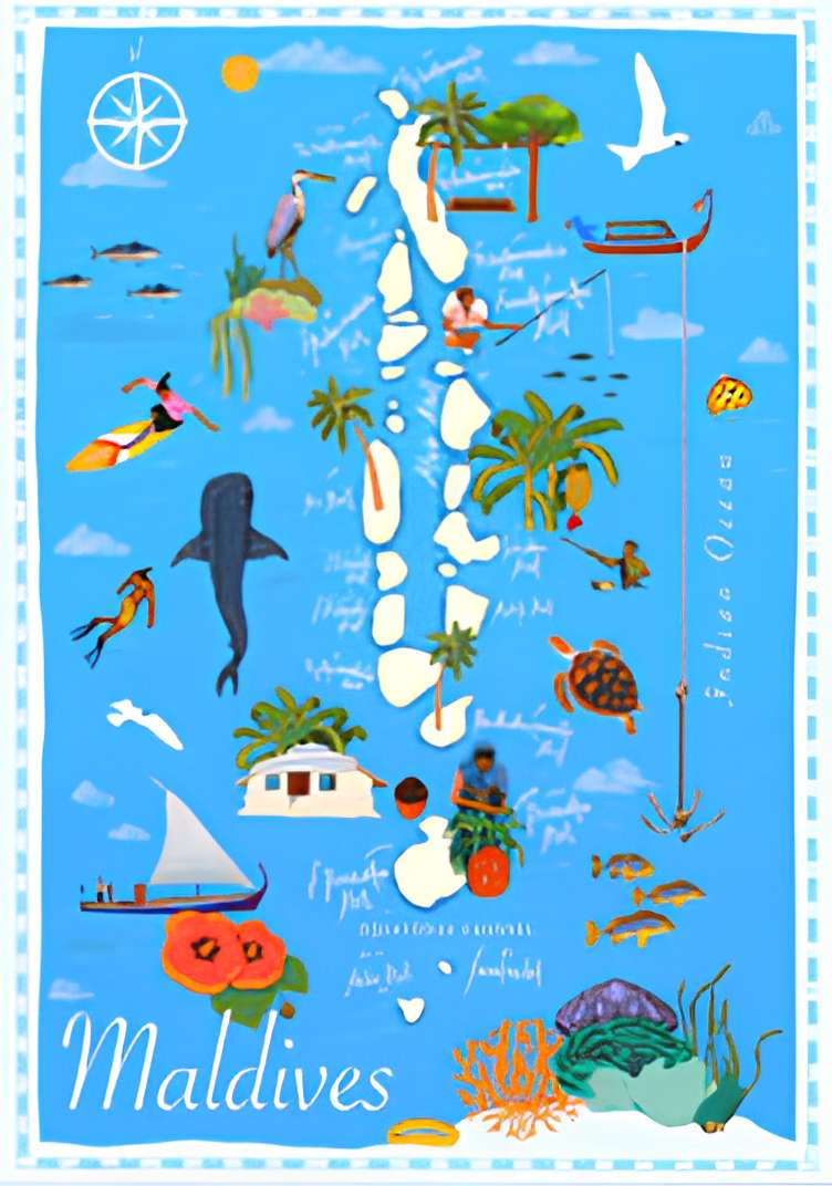 harta Maldivelor puzzle online
