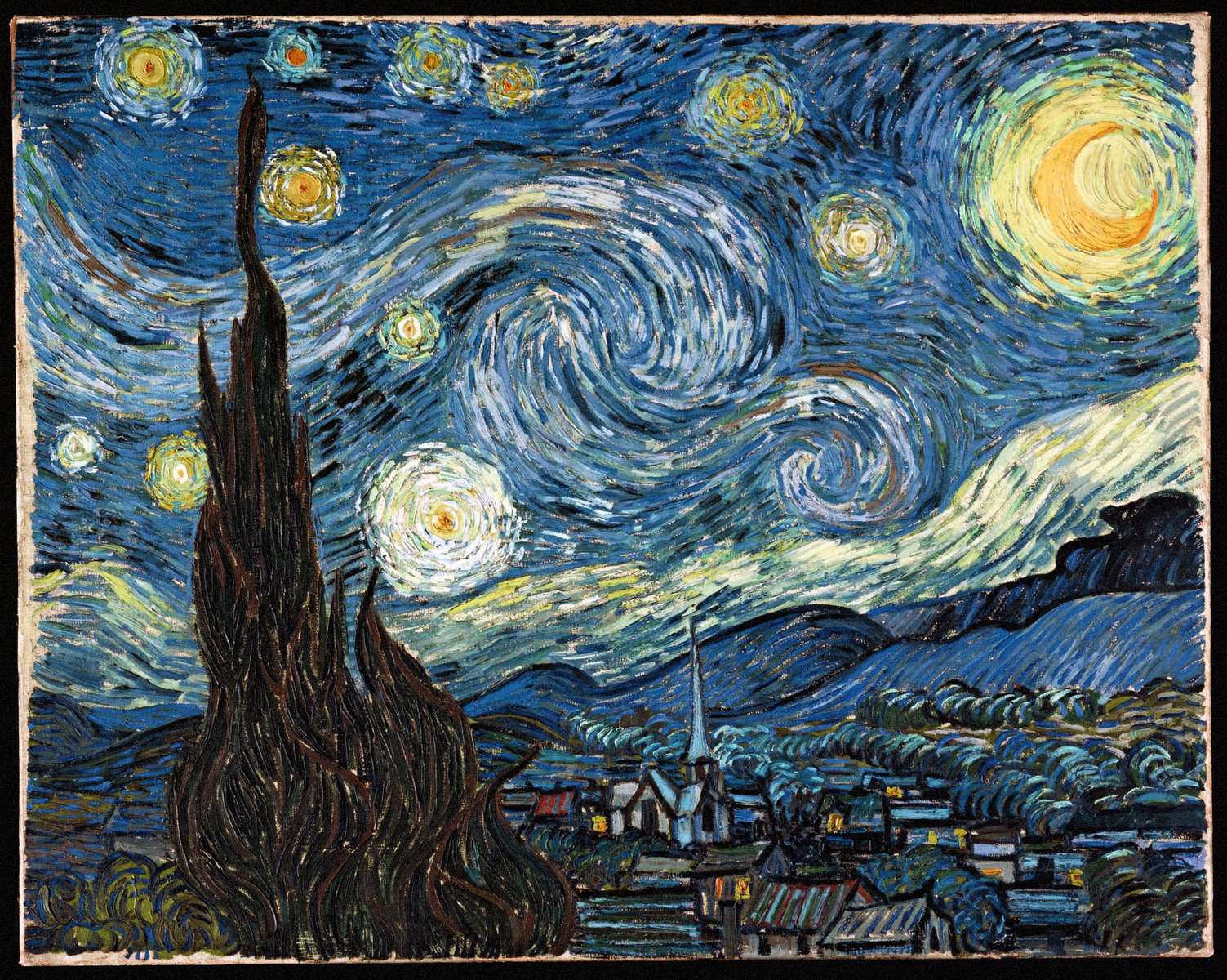 Starry Night puzzle online from photo