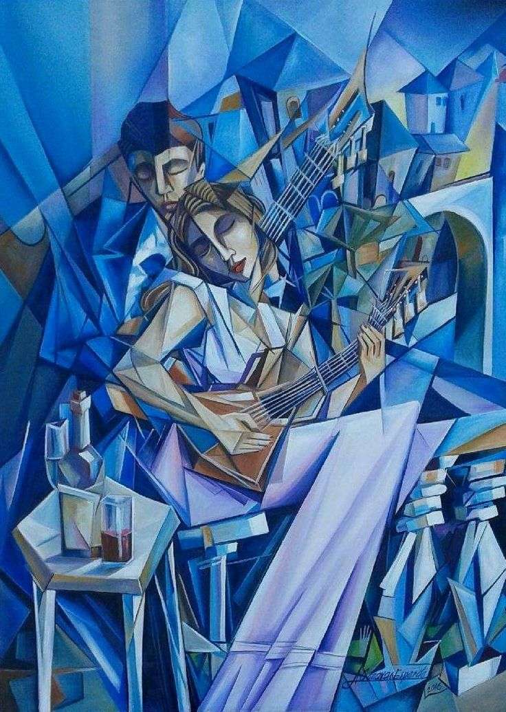 Cubism work puzzle online from photo