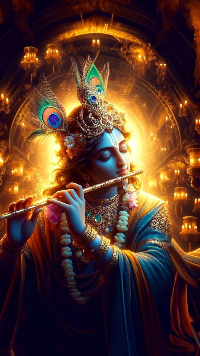 Senhor Krishna puzzle online a partir de fotografia