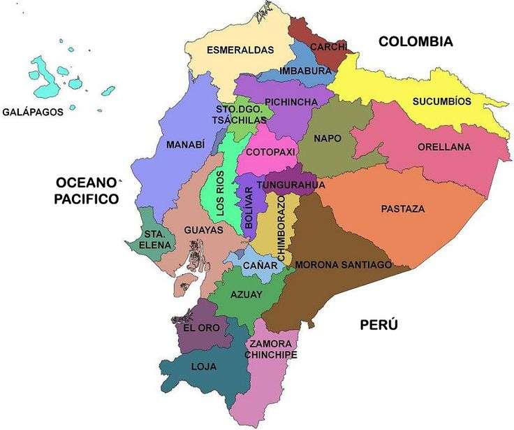 Mapa del ecuador puzzle online a partir de foto