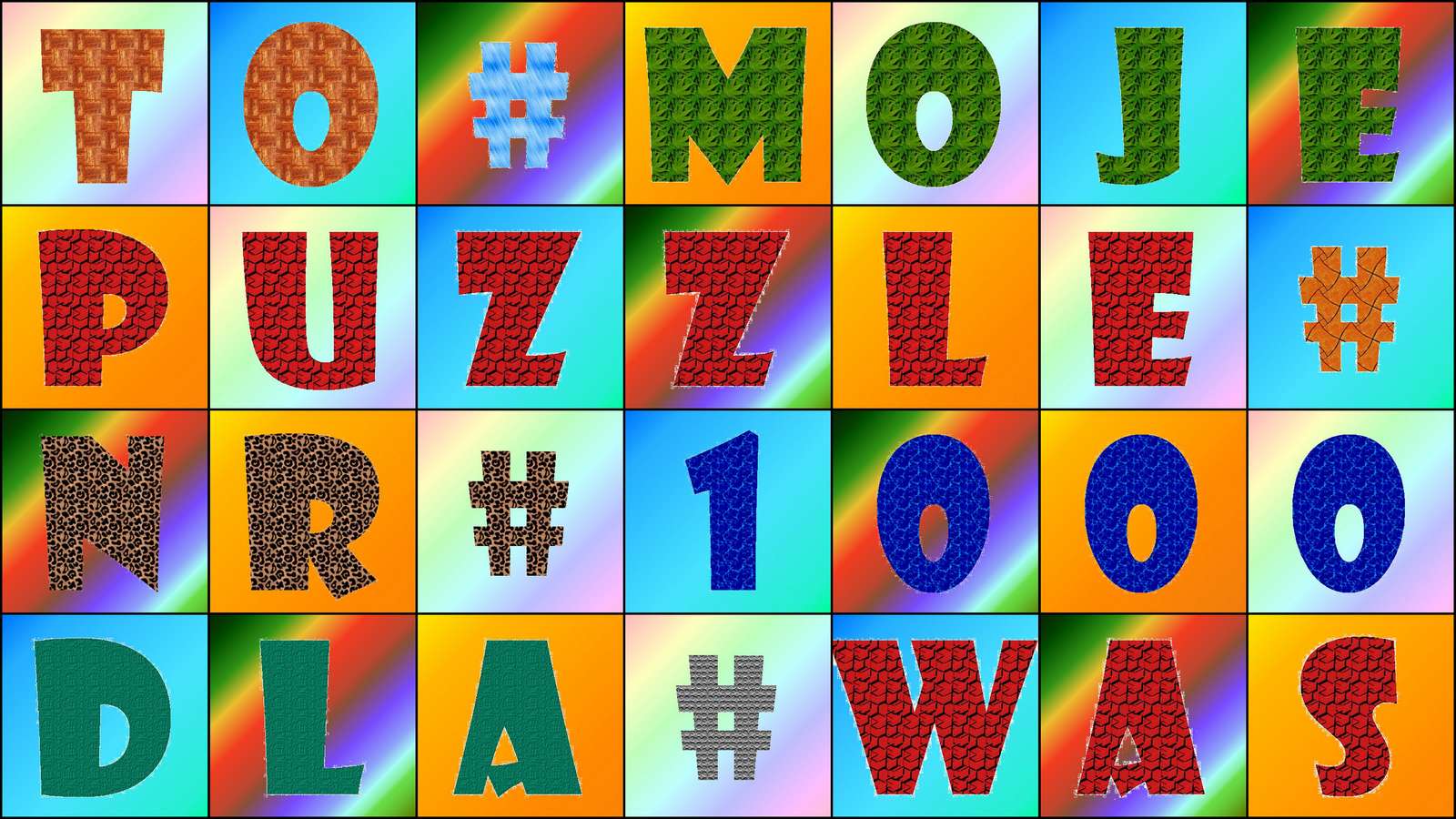 Puzzle number 1000 puzzle online from photo
