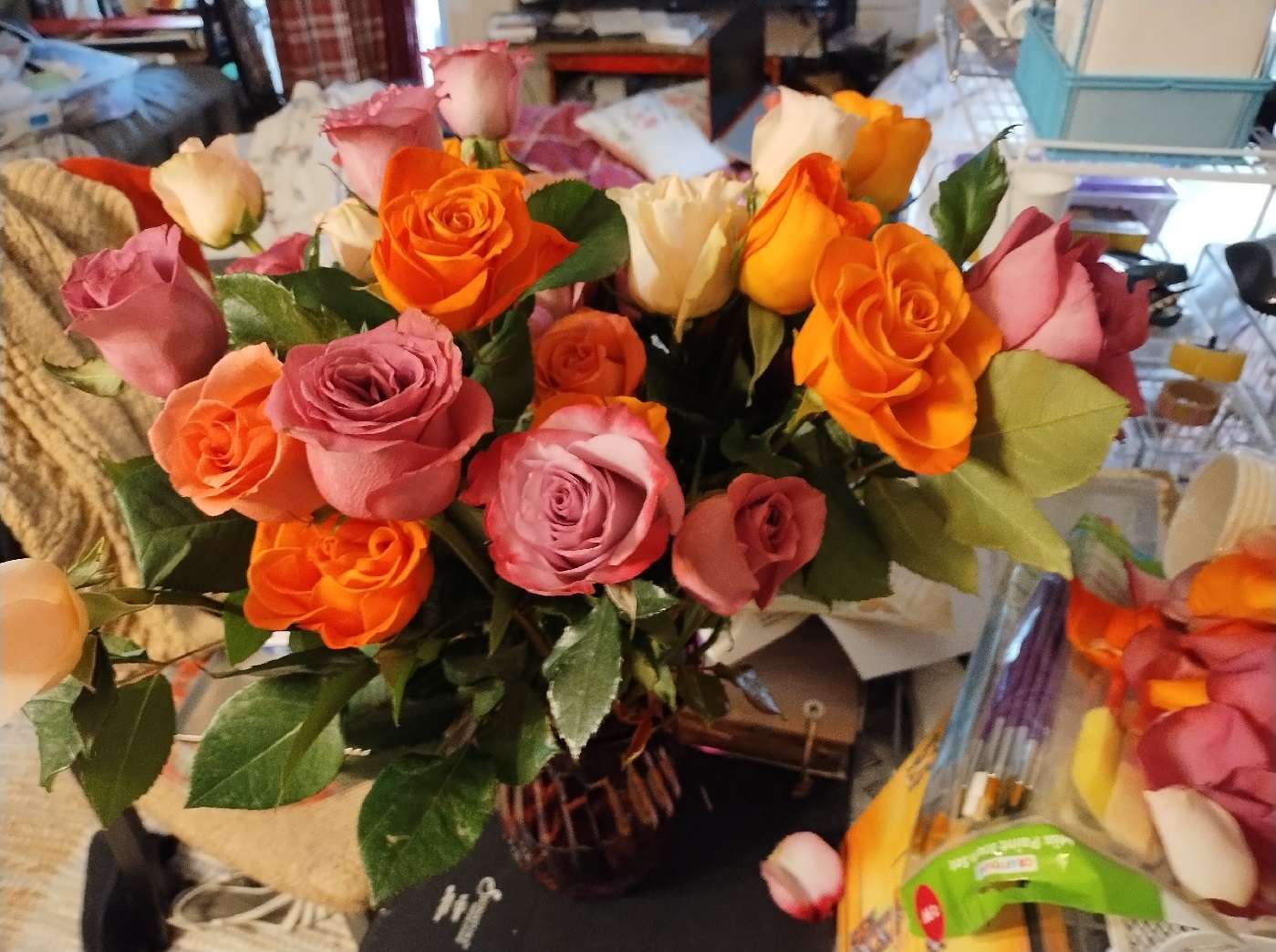 Λουλούδια για τη γιορτή της μητέρας παζλ online από φωτογραφία