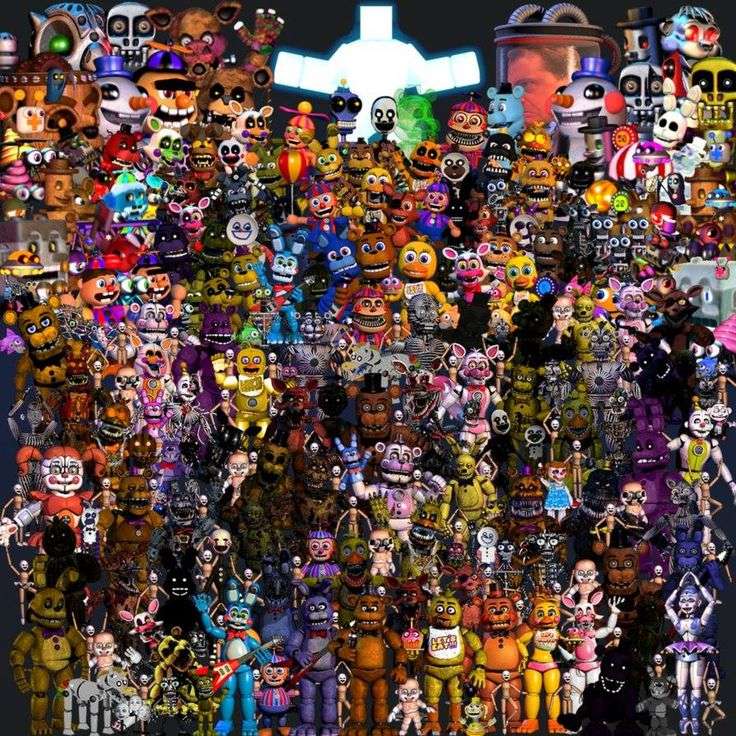 fnaf tutti i personaggi puzzle online