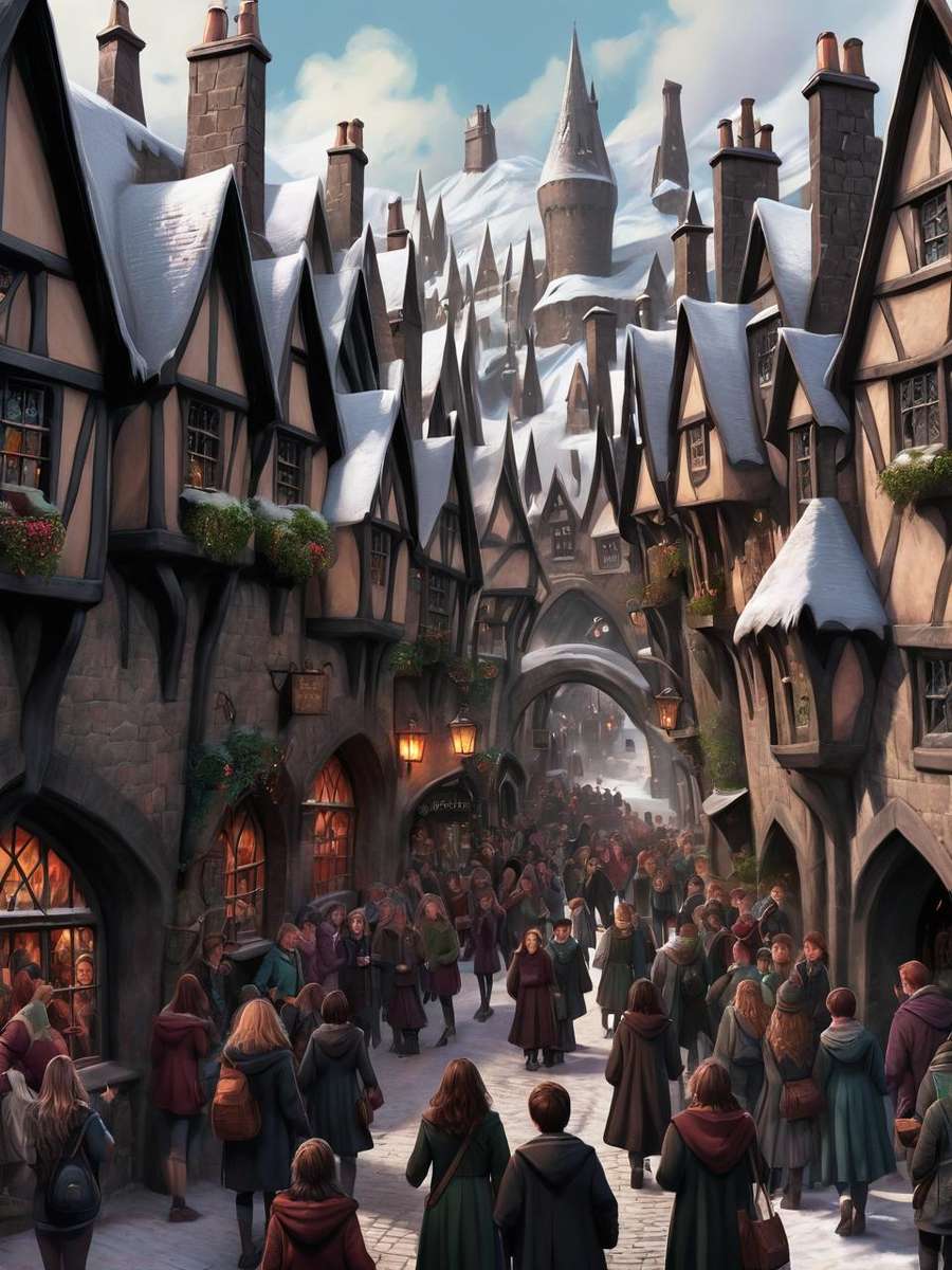 Hogsmeade – Hauptverkehrszeit Online-Puzzle