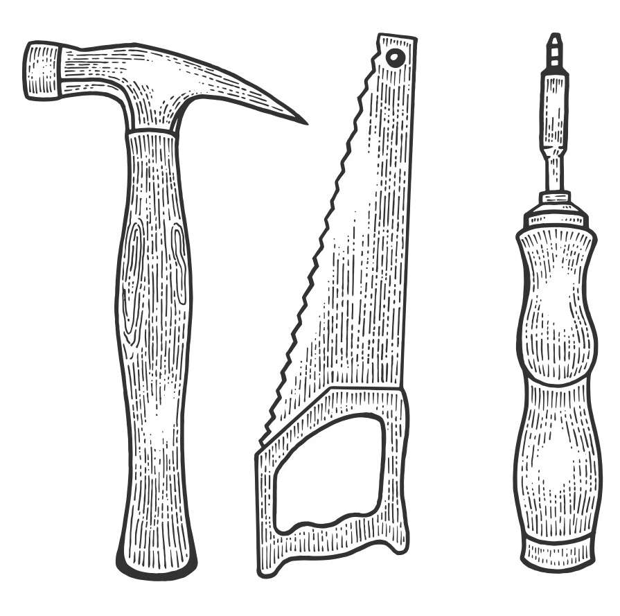 tools saw and chisel online puzzle