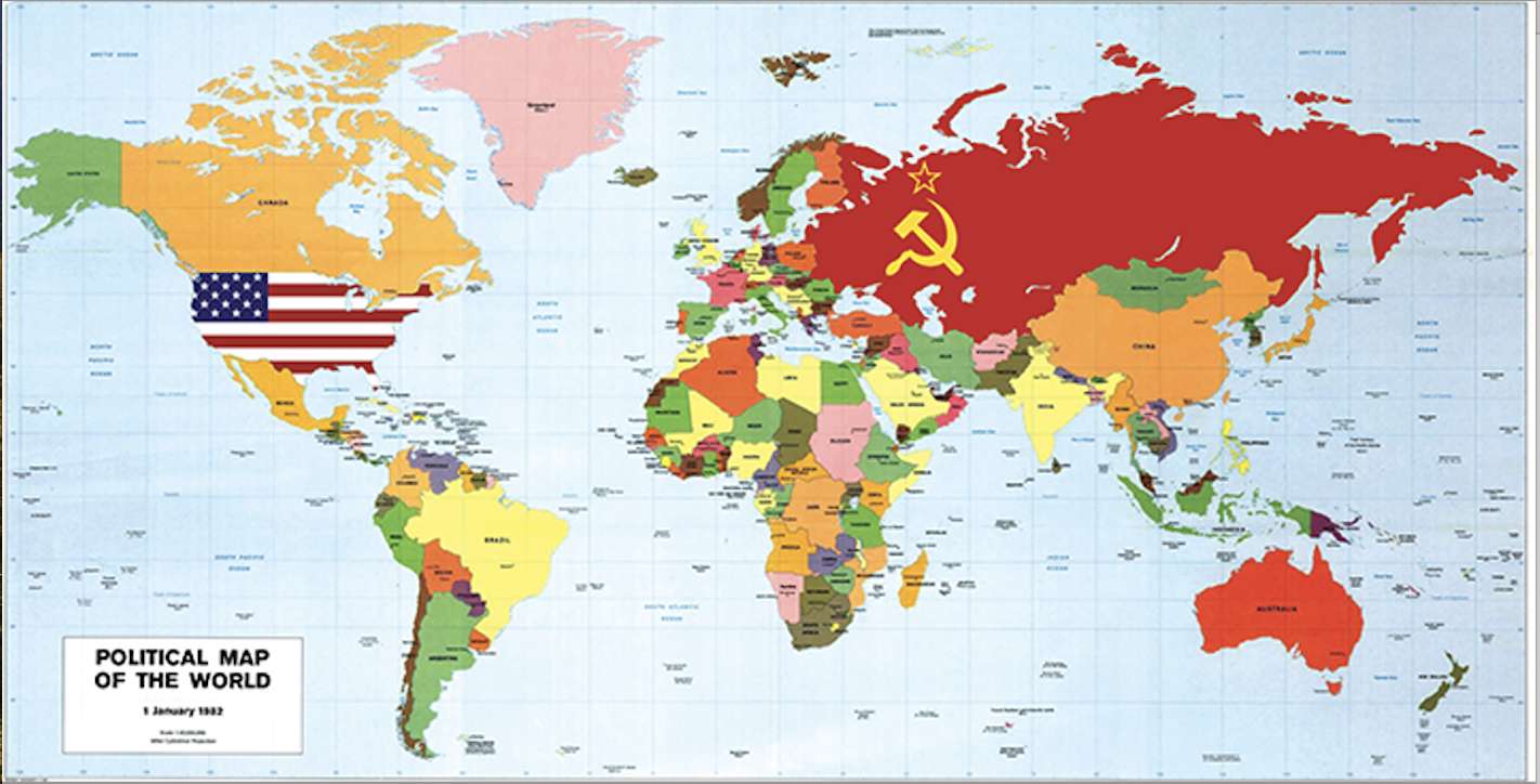 Map of Cold War online puzzle