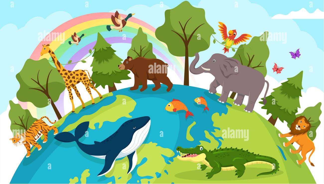 Plants and Animals puzzle online from photo