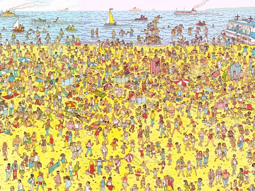 Hol van Wally/Waldo? online puzzle