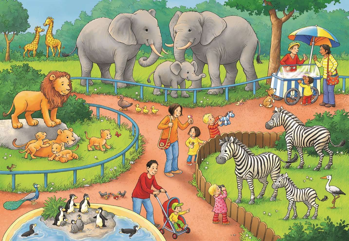 copii de la grădina zoologică puzzle online din fotografie