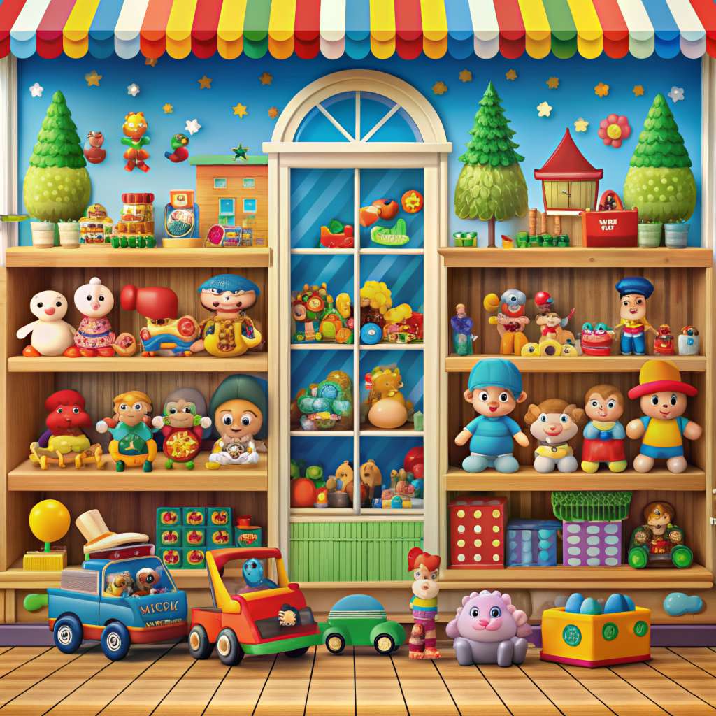 κατάστημα με παιχνίδια παζλ online από φωτογραφία
