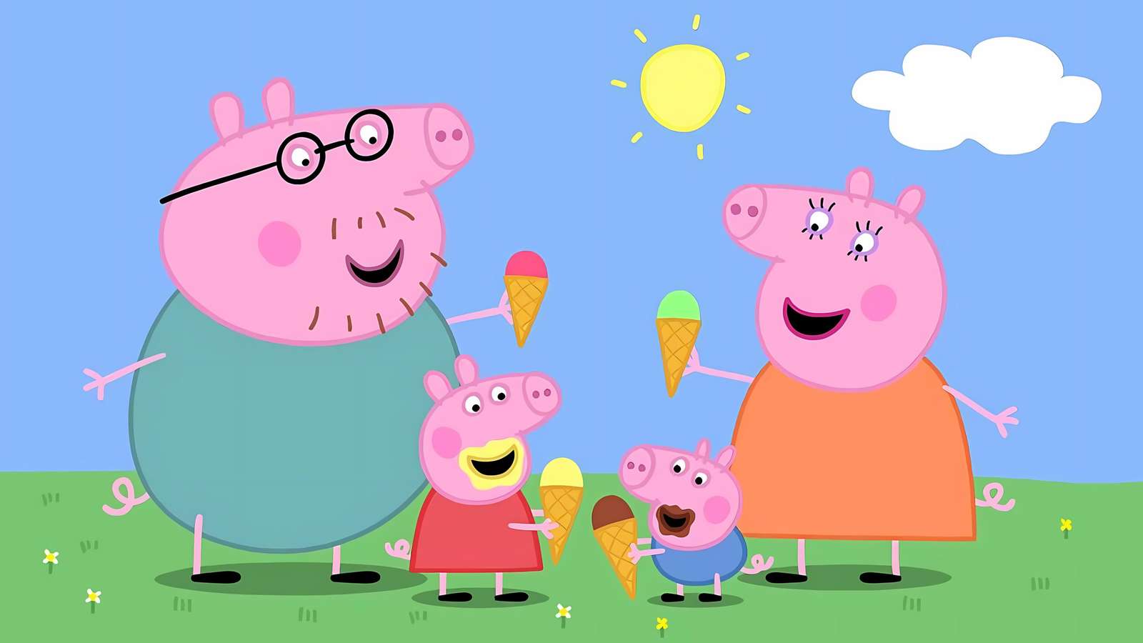 Peppa Pig-Familie Online-Puzzle vom Foto