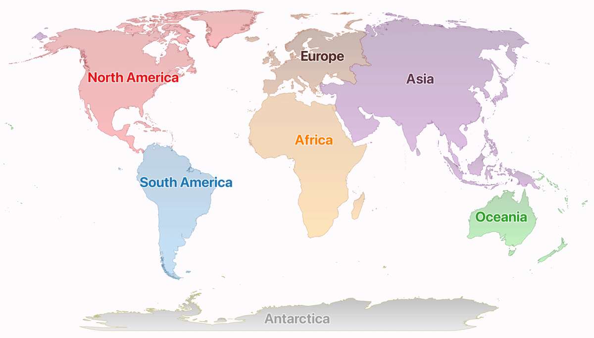 Los 7 continentes rompecabezas en línea