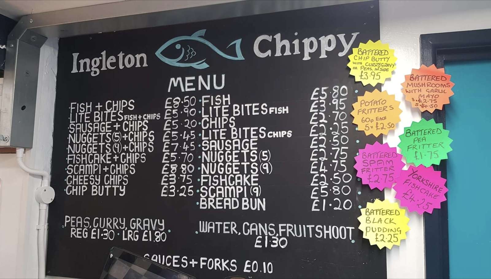 Ingleton Chippy-menu online puzzel