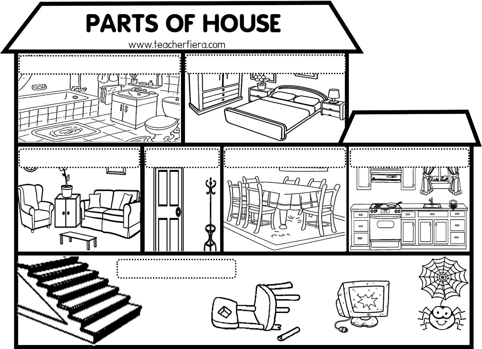 Teile des Hauses Online-Puzzle