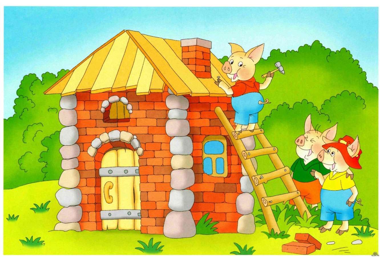 Fairy tale "The Three Little Pigs" online puzzle