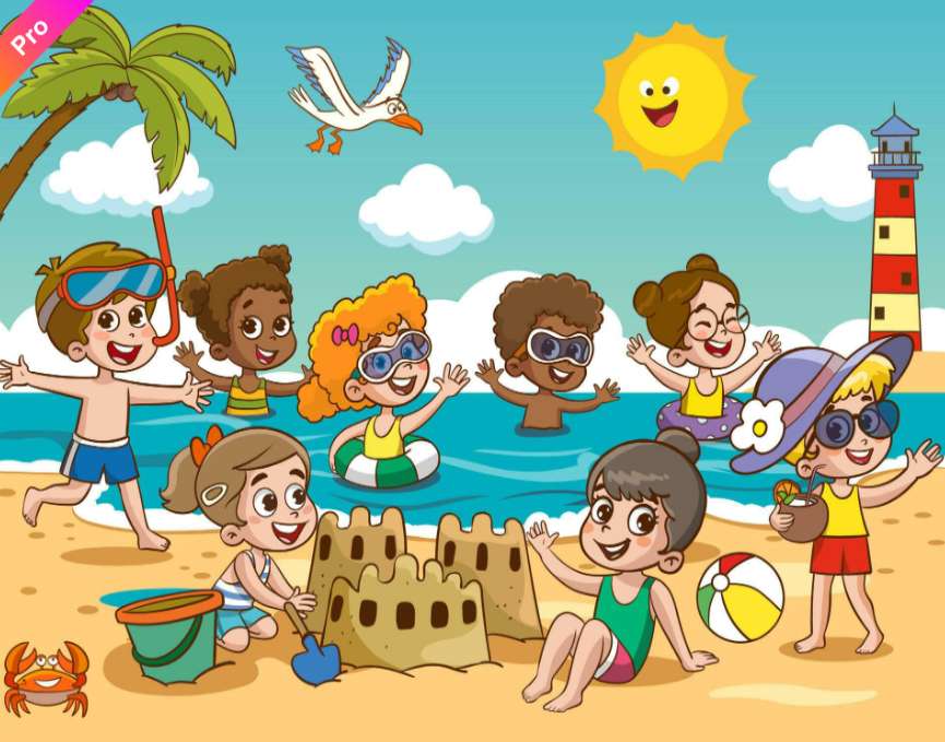 Beach and fun online puzzle