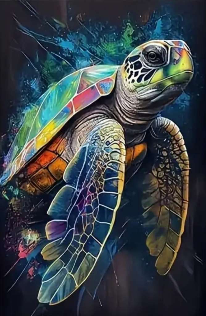 Trópusi teknős puzzle online fotóról