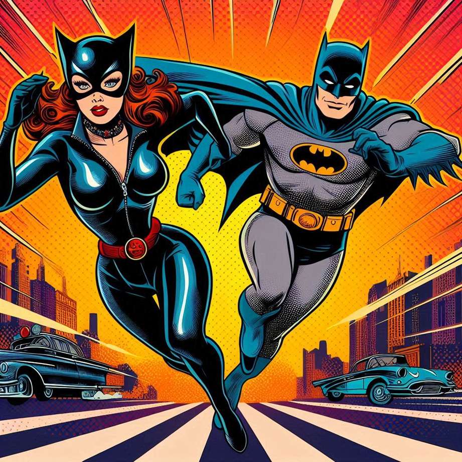 Batman und Catwoman Online-Puzzle