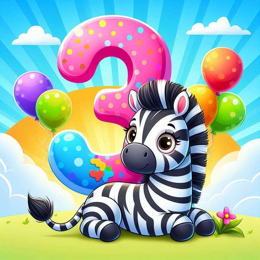 Zebra a písmeno z online puzzle