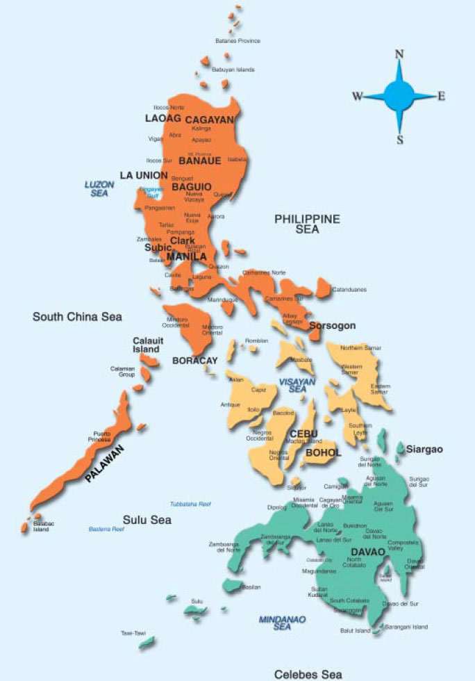 Карта на Филипините онлайн пъзел от снимка