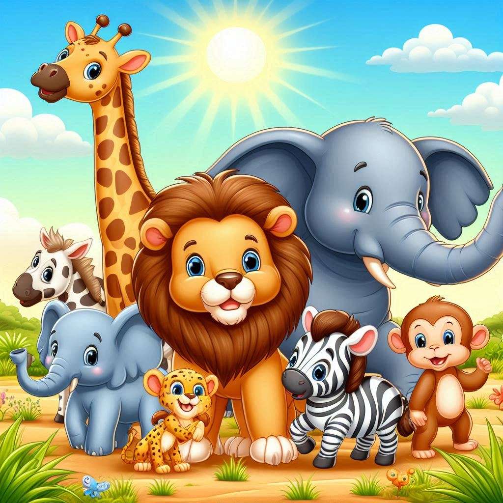 animals on savannah online puzzle