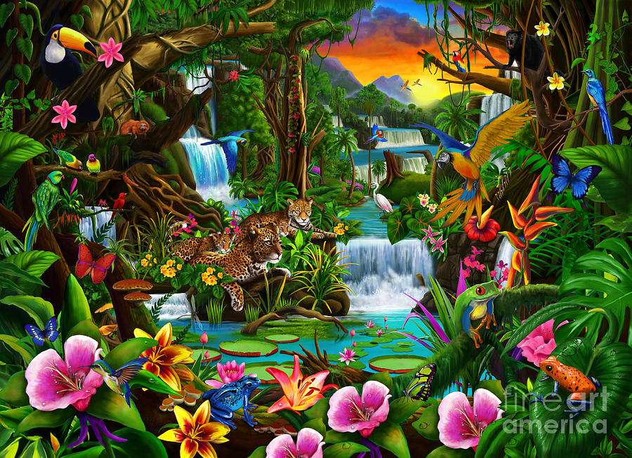 Colored Jungle online puzzle