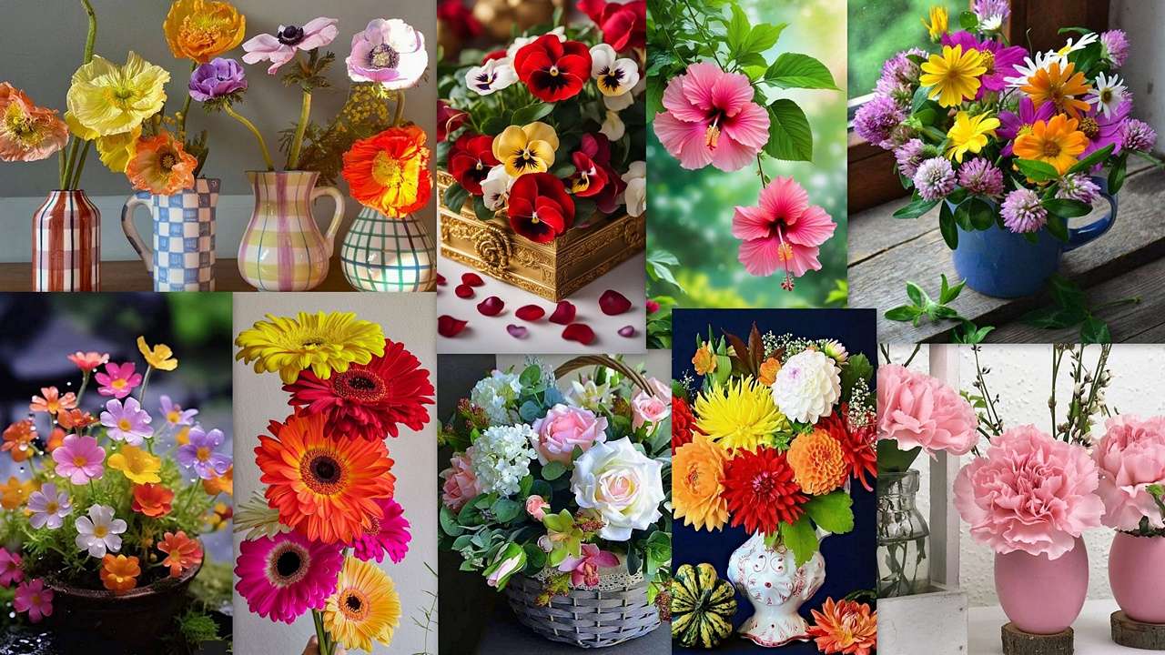 Mix Floral puzzle online din fotografie