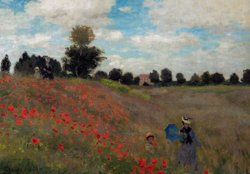 Poppy field puzzle online from photo