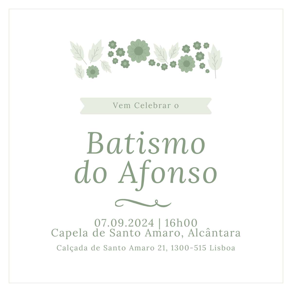 Convite Batismo Afonso online puzzel