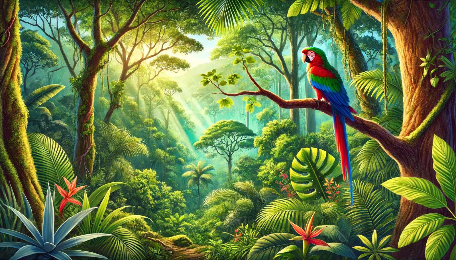 барвистий папуга скласти пазл онлайн з фото