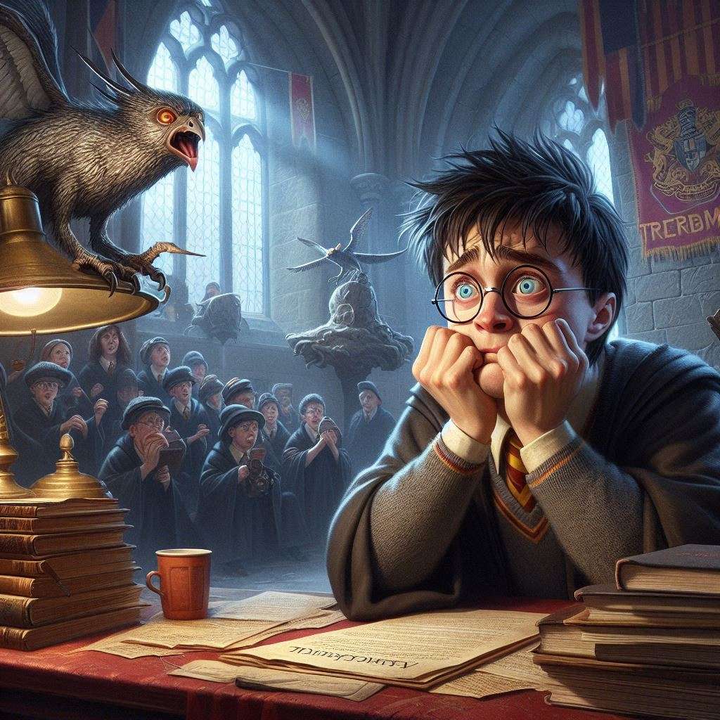 Harry Potter preoccupato per il torneo tremaghi online puzzle