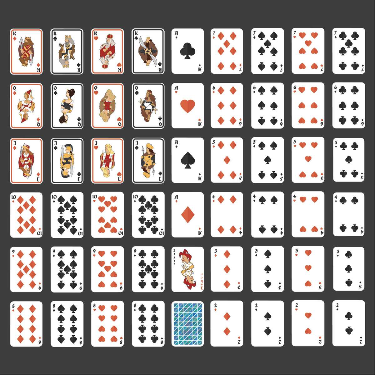 Playing Card Deck puzzle online from photo