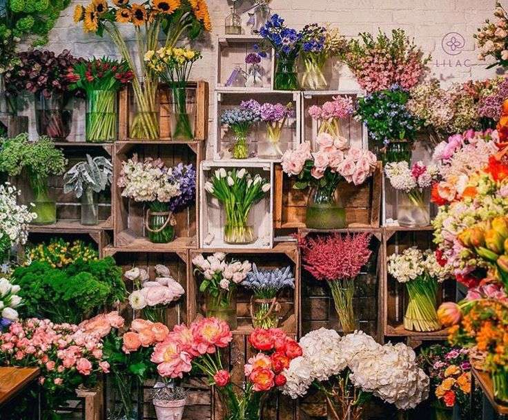 Caixas de flores puzzle online