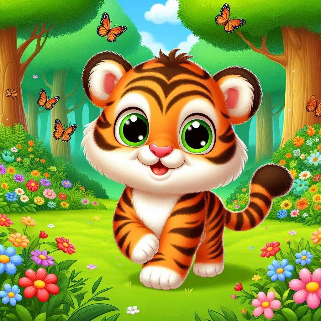 Tiger in the forest online puzzle