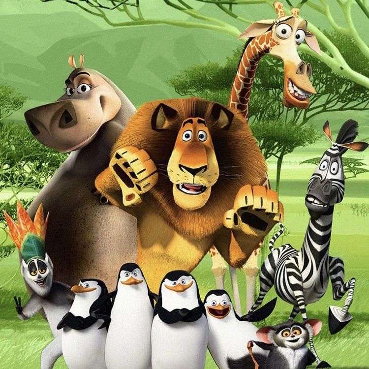 Madagascar cartoon puzzle online from photo