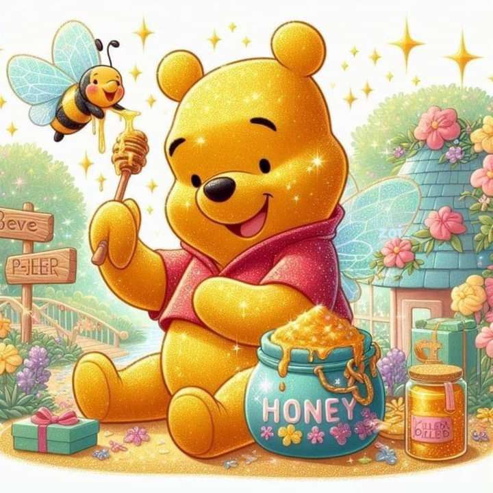 Winnie the Pooh και μέλι παζλ online από φωτογραφία