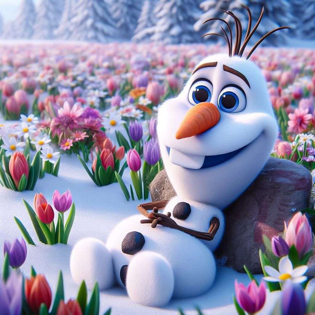 Olaf Frozen puzzle online z fotografie