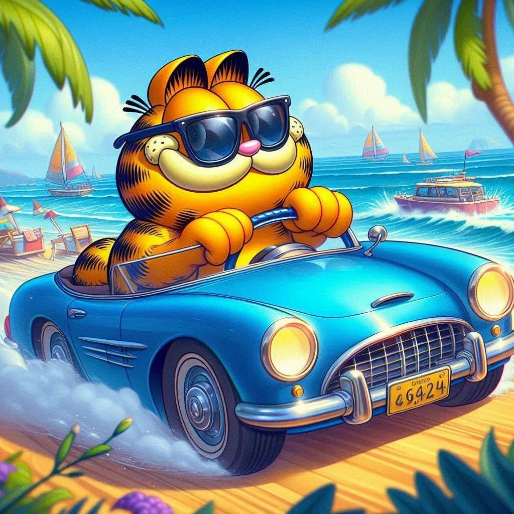 Garfield en vacances puzzle en ligne