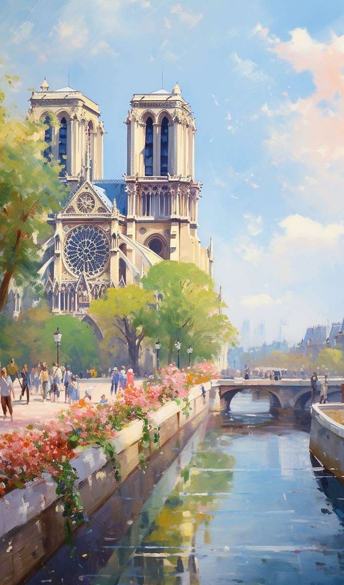 Notre Dame pussel online från foto