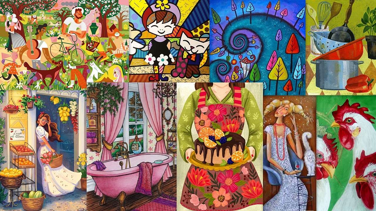 Collage di immagini puzzle online