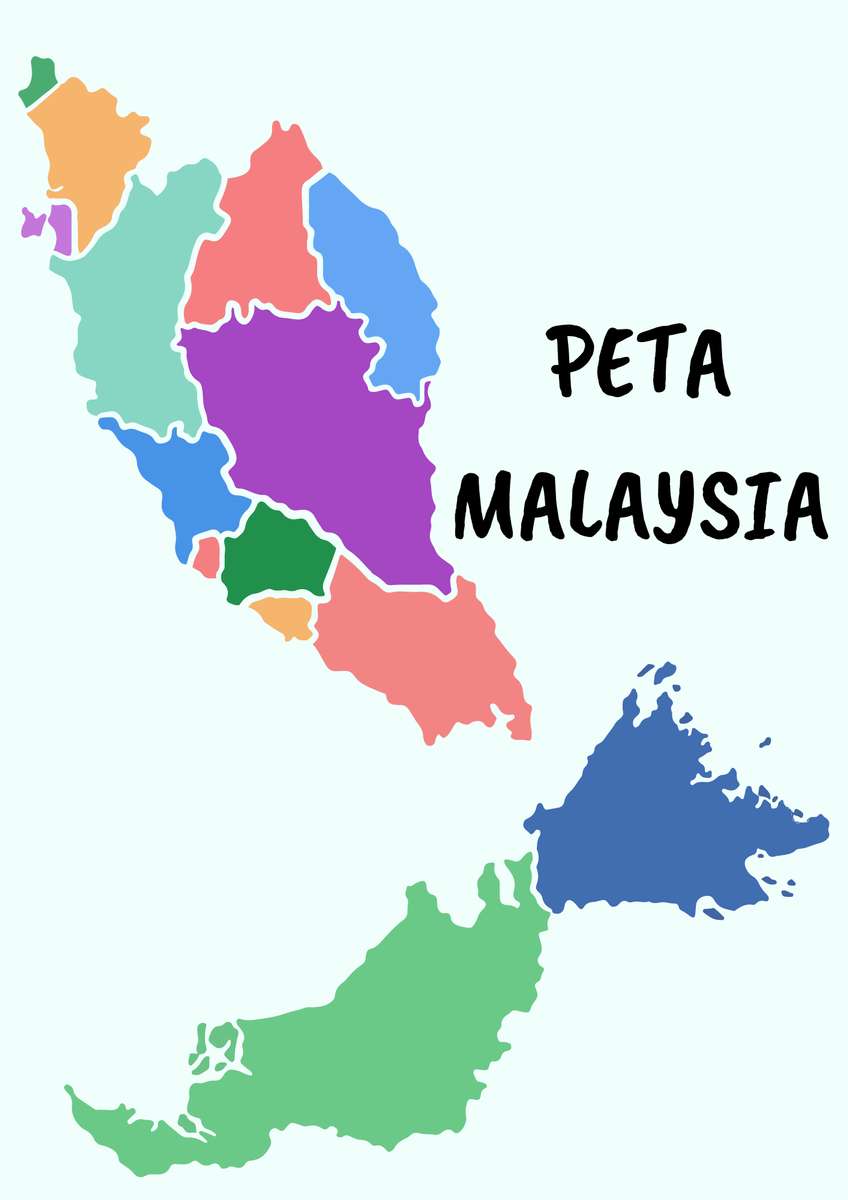 Peta Malaysia Online-Puzzle vom Foto