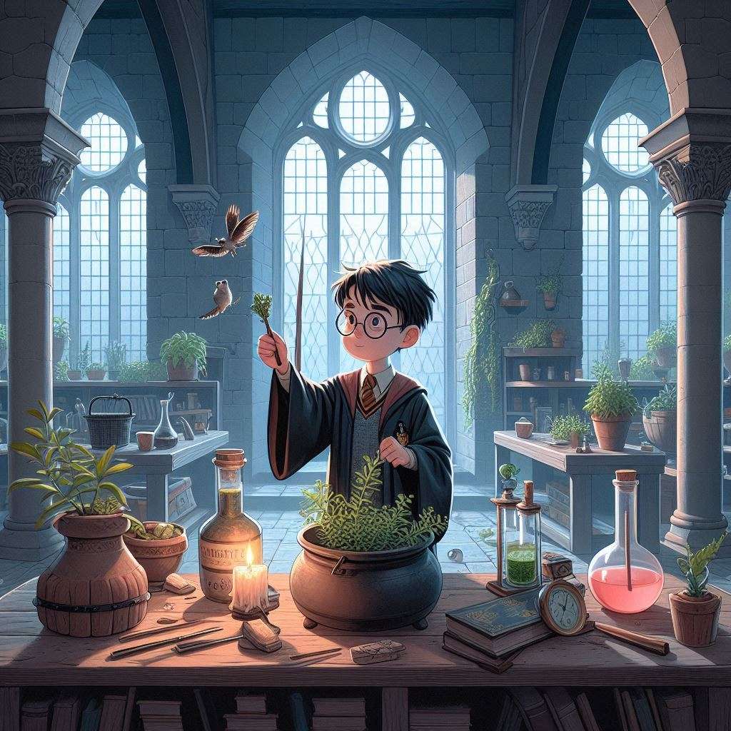 Harry Potter una lección de erbología puzzle online a partir de foto