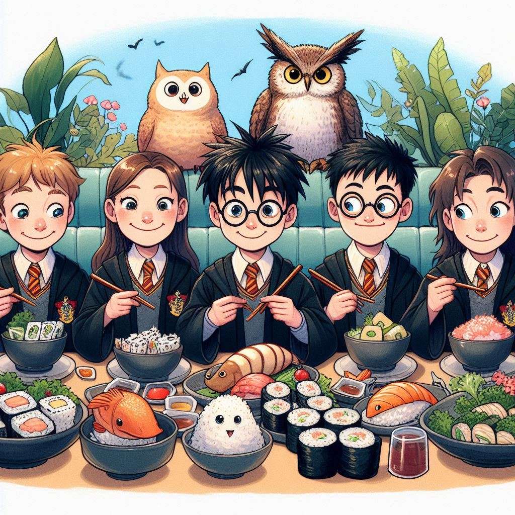 Harry Potter și sushi puzzle online