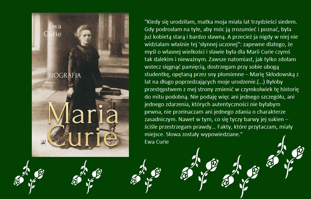 Biografia Marii Curie napisana przez jej córkę Ewę puzzle online